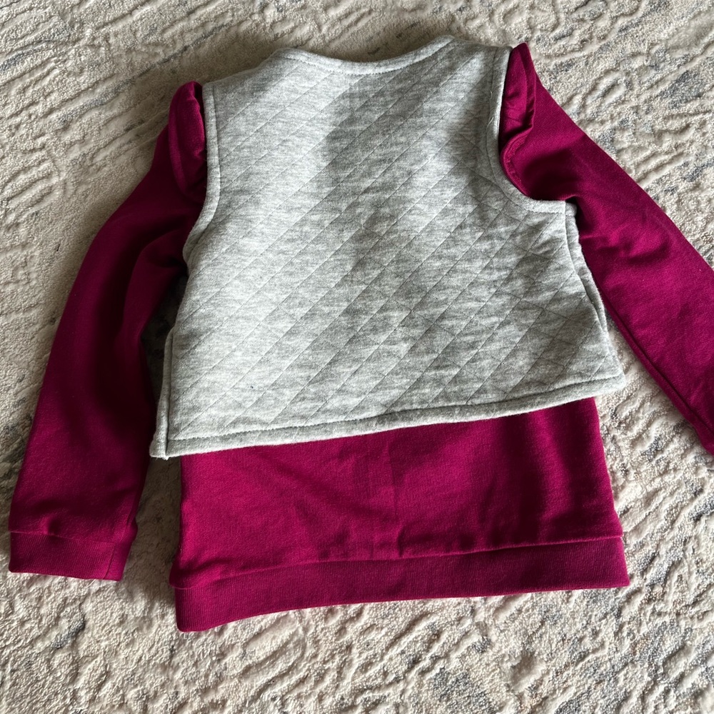 Baby sweatshirt with attached vest